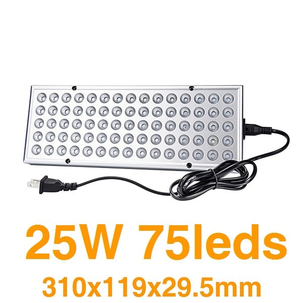 Phyto Lamp Indoor Grow Lamp For Plant 380-780nm Full Spectrum LED Growing Light 85-265V 75leds 144leds 25W 45W UV IR Lamps Panel