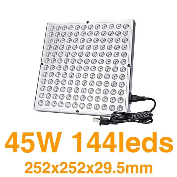 Phyto Lamp Indoor Grow Lamp For Plant 380-780nm Full Spectrum LED Growing Light 85-265V 75leds 144leds 25W 45W UV IR Lamps Panel